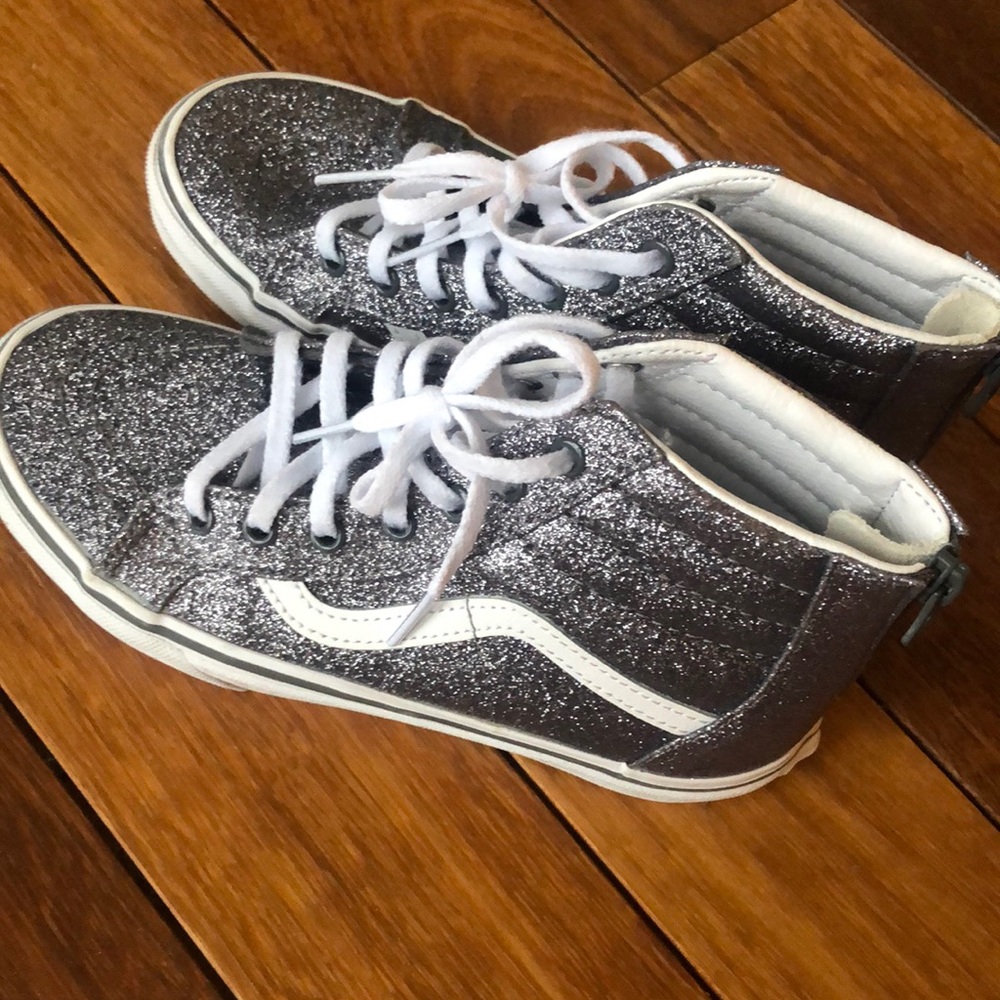 Vans SK8-HI Metallic Grey with zipper